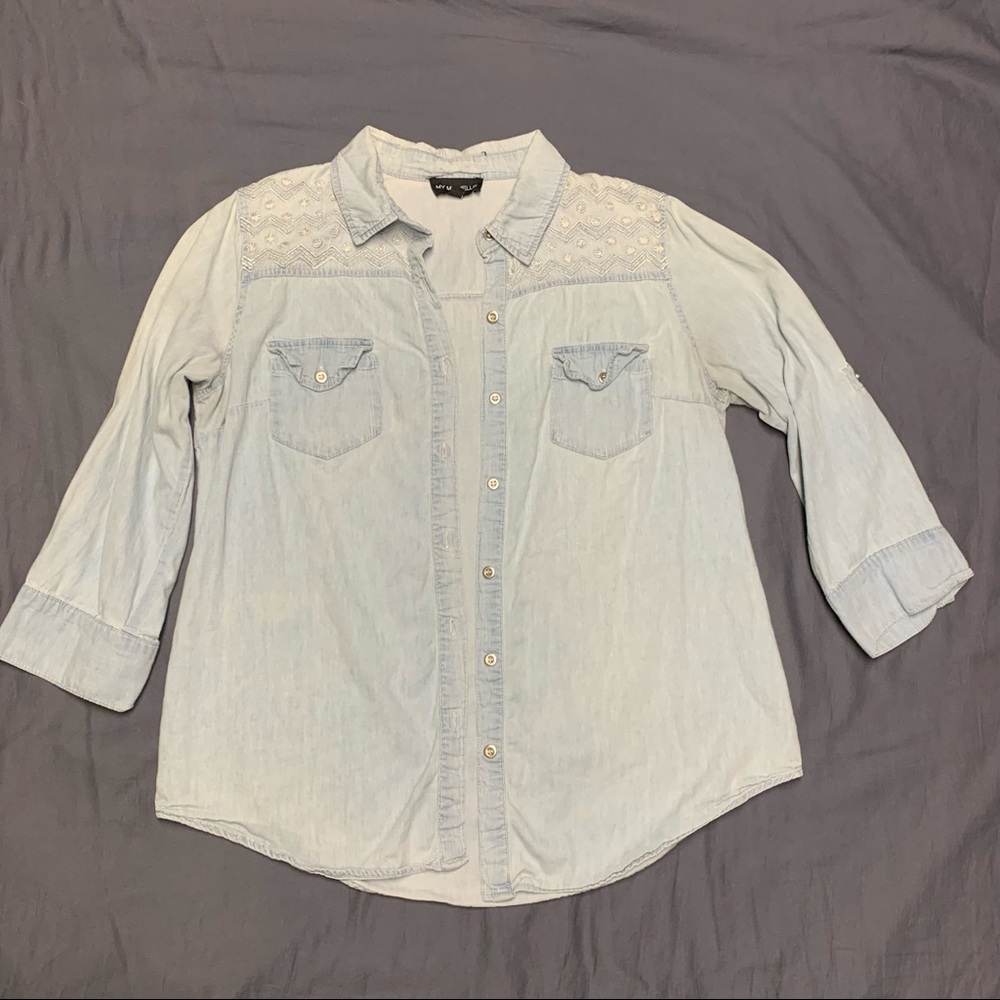 Denim button down shirt